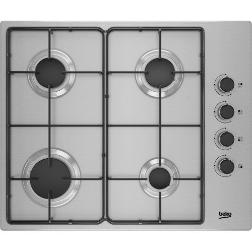 Beko HIGG 64103 SXN hobs Acero inoxidable Integrado 58 cm Encimera de gas 4 zona(s)