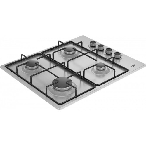 Beko HIGG 64103 SXN hobs Acero inoxidable Integrado 58 cm Encimera de gas 4 zona(s)