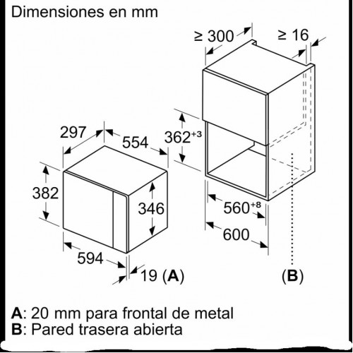 Microondas integrable siemens BF520LMA1