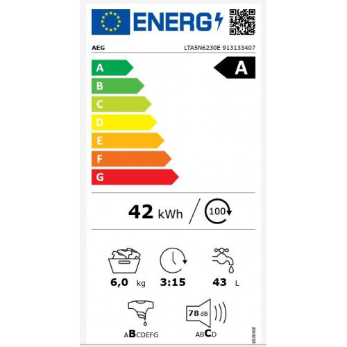 Lavadora carga superior AEG LTA5N6230E