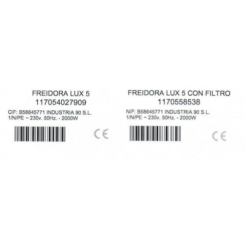 MOVILFRIT LUX-5 INOX - Freidora Agua/Aceite 2000W