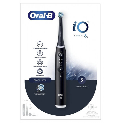 BRAUN ORAL B IO-6S Negro - Cepillo Eléctrico + Funda + Recambios