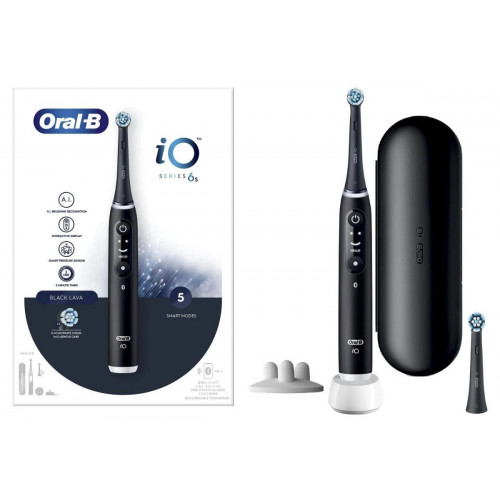 BRAUN ORAL B IO-6S Negro - Cepillo Eléctrico + Funda + Recambios