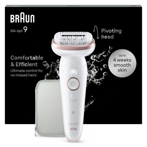 BRAUN SES9-000 Blanco-Rosa - Depiladora Batería