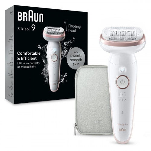 BRAUN SES9-000 Blanco-Rosa - Depiladora Batería
