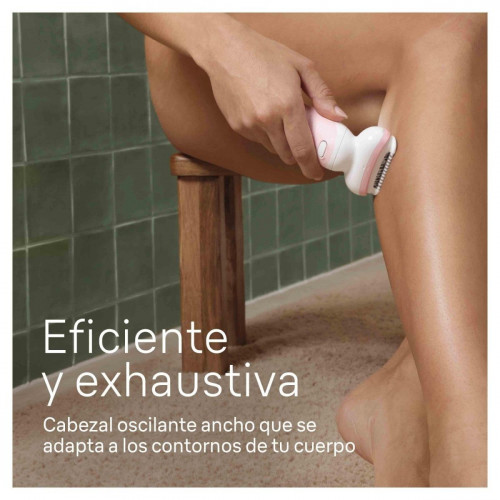 BRAUN SES9-000 Blanco-Rosa - Depiladora Batería