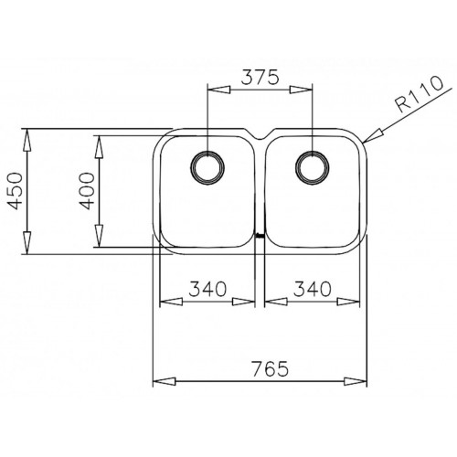 TEKA BE-2C 765 INOX - Fregadero 80CM