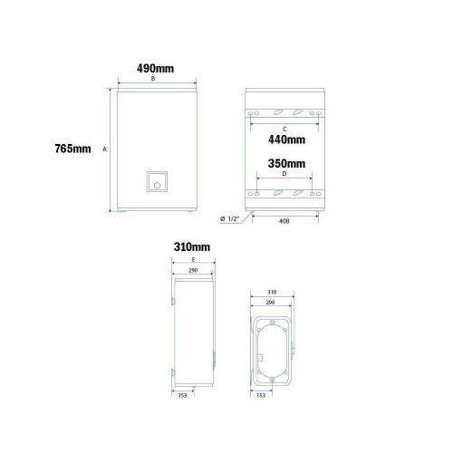 EDESA FLAT 50 - Termo Eléctrico 50L