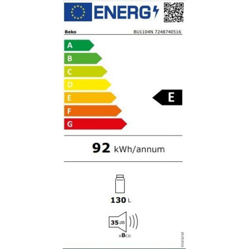 BEKO BU-1104-N Blanco - Nevera Pequeña Cíclico