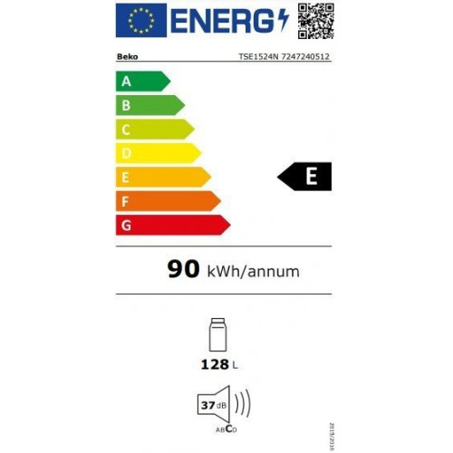 BEKO TSE-1524-N Blanco - Nevera Una Puerta Cíclico