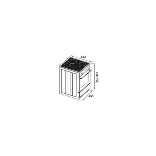 Cocina Teka FS 502 4VE WH Blanco 4 Fuegos Horno Eléctrico