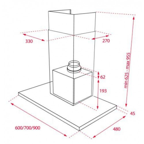 TEKA DSJ 650 Inox - Campana Decorativa 60CM