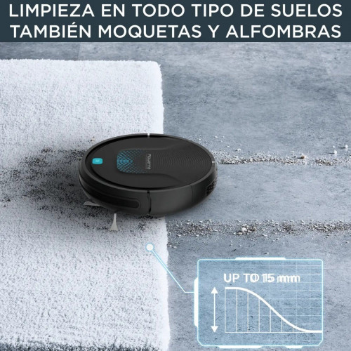 ROWENTA RR-8275-WH Negro-Azul - Robot Aspirador 550W