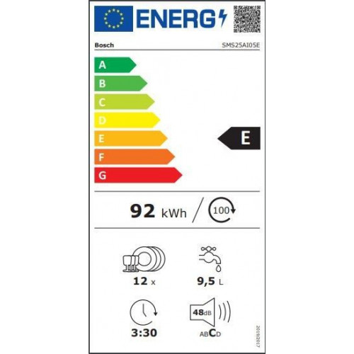 BOSCH SMS25AI05E INOX - Lavavajillas 60CM 12 Servicios