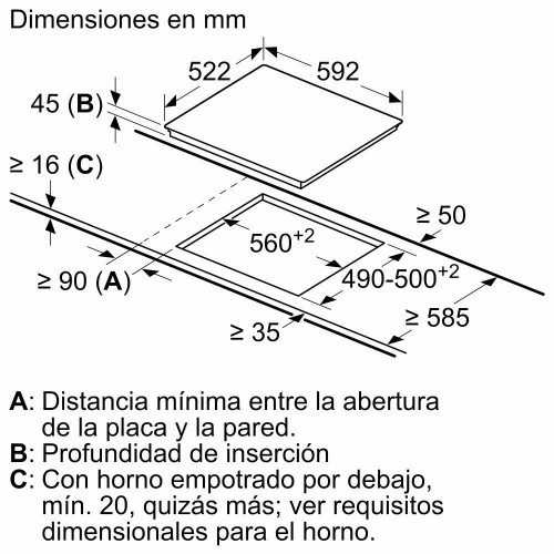 Bosch PKK631BB8E - Vitrocerámica 60CM