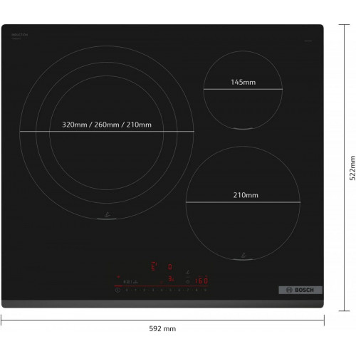 BOSCH PID631HC1E Negro - Vitrocerámica de Inducción 60CM
