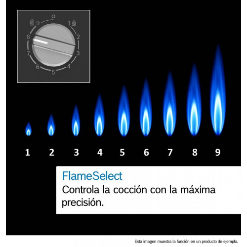 BOSCH PPQ7A6I40 Negro - Placa de Gas 75 CM Gas Natural