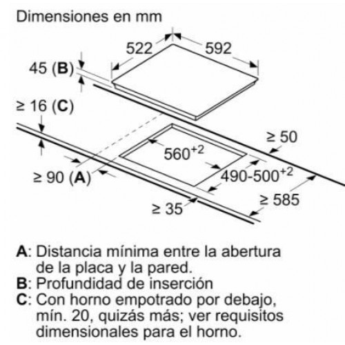 BALAY 3EB715ER Negro - Vitrocerámica Eléctrica 60cm