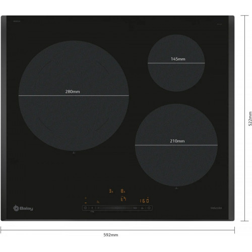 BALAY 3EB965LH Negro - Vitrocerámica de Inducción 60CM