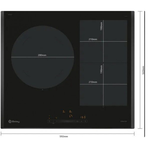 BALAY 3EB969LH Negro - Vitrocerámica de Inducción 60CM