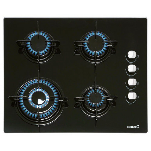 CATA CIB 6031 BK Negro  - Placa de Gas 60cm Butano