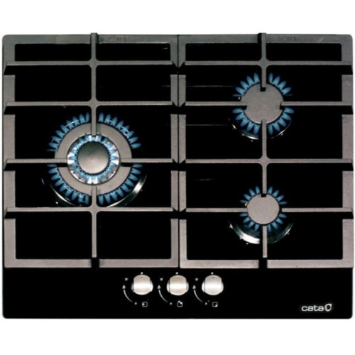 CATA LCI 6021BK Negro  - Placa de Gas 60cm Natural y Butano
