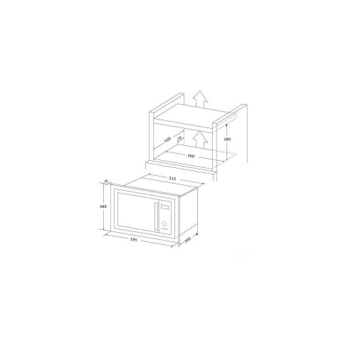 NIBELS MCM-25 NX INOX - Microondas 25L 1200W