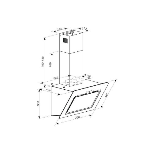 NIBELS CC-KRONOS 90 W - Campana Decorativa 90cm