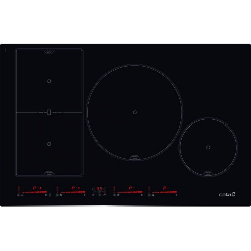 CATA INSB-8021-BK Negro 80CM - Vitrocerámica de Inducción 4 Fuegos