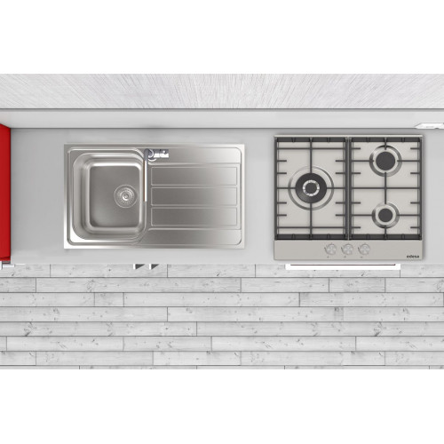 EDESA EGX-6031 TI TR CI B INOX - Placa de Gas 60CM Gas Butano