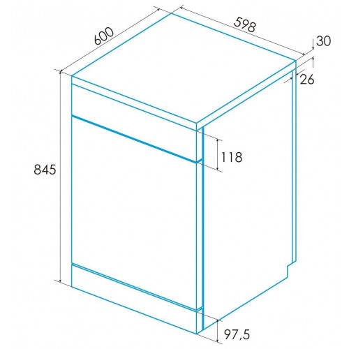 EDESA EDW-6231 WH Blanco - Lavavajillas 60CM 14 Servicios