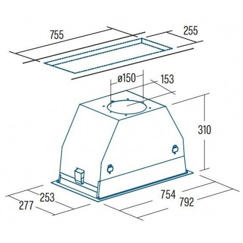 CATA GC DUAL 75 GBK Cristal Negro - Grupo Filtrante 75CM