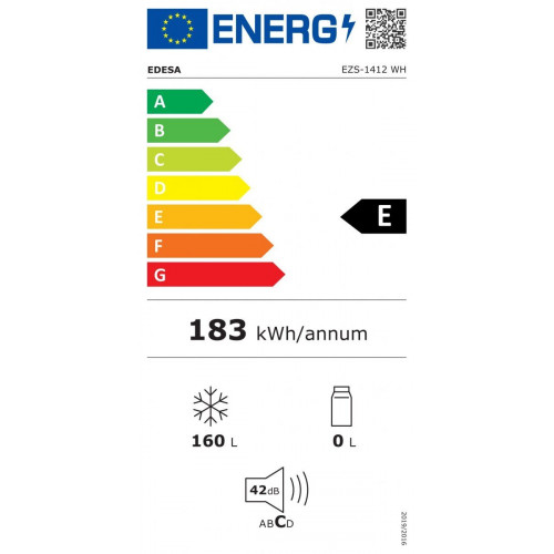 EDESA EZS-1422 NF WH Blanco - Congelador Vertical No Frost