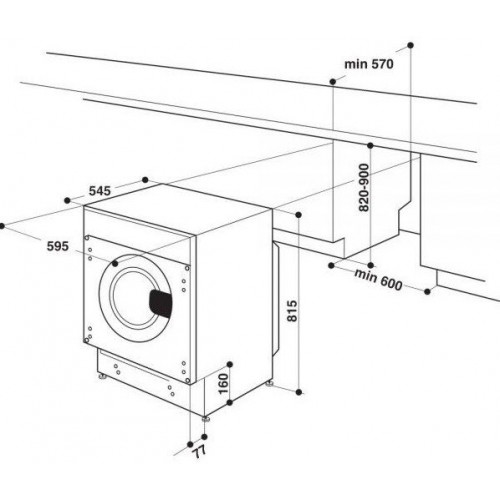WHIRLPOOL BI WMWG 81485E EU Integrable - Lavadora Carga Frontal 8KG 1400RPM