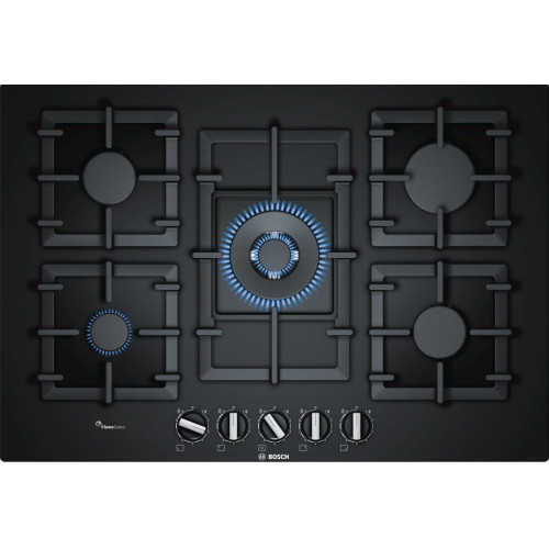 BOSCH PPQ7A6B90 Negro  - Placa de Gas 75cm Gas Natural