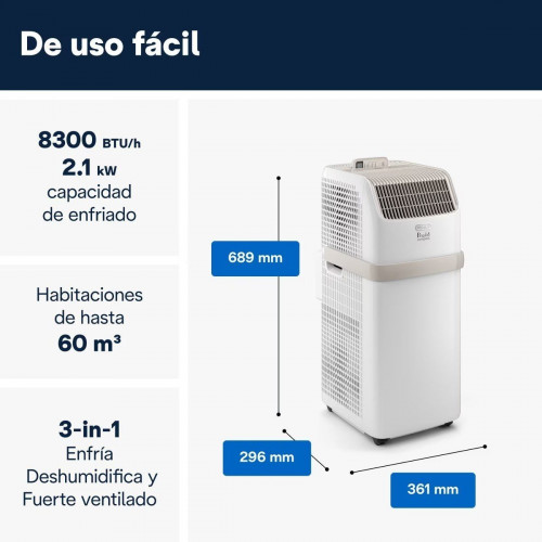 DELONGHI PAC-ES-72 CLASSIC Blanco - Aire Acondicionado Portátil 1810 Frigorías
