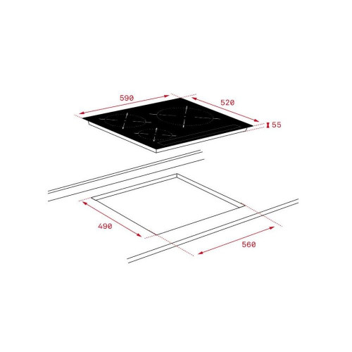 TEKA IBC 63 BF100 negro  - Vitrocerámica de Inducción 60cm
