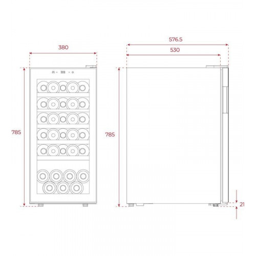 TEKA RVF 10032 GBK - Vinoteca 32 Botellas