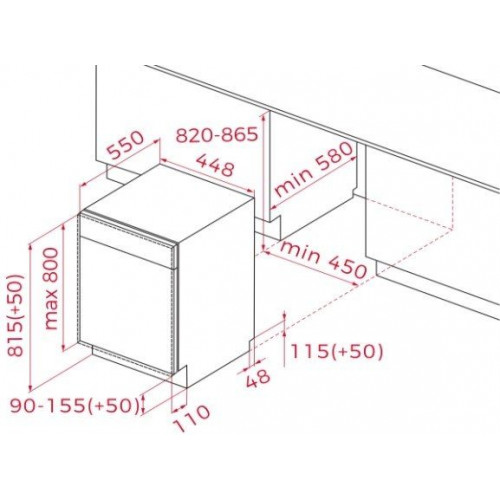 TEKA DFI 44850 - Lavavajillas 45CM 10 Servicios Integrable