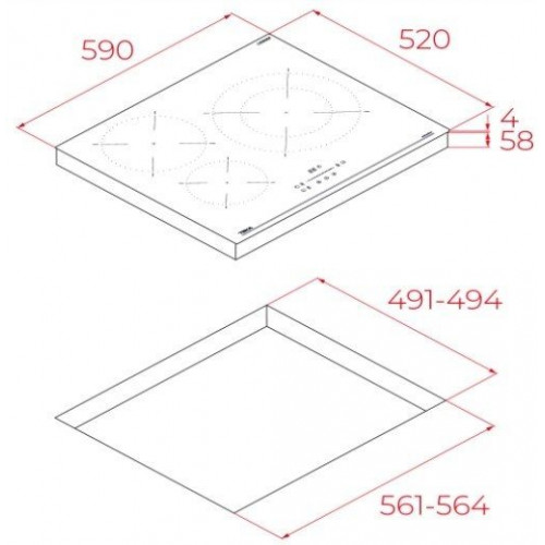 TEKA IBC 63110 SSM BK Negro - Vitrocerámica de Inducción 60CM