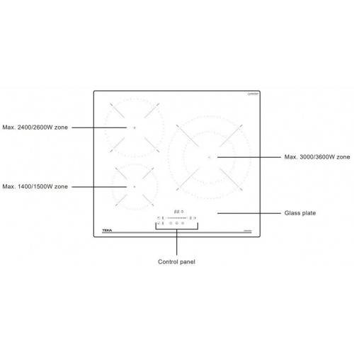 TEKA IBC 63 BF110 Negro - Vitrocerámica de Inducción 60CM