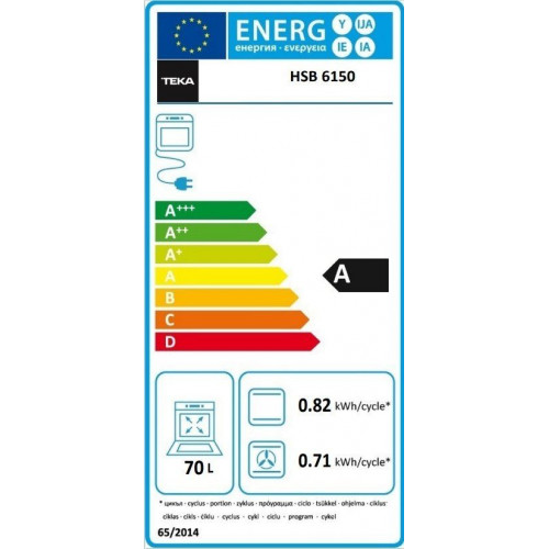 TEKA HSB 6150 Negro - Horno Multifunción 70L