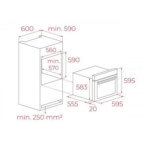 TEKA HCB 6165 INOX - Horno Multifunción 65 L