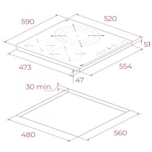 TEKA TZC 63120 Negro - Vitrocerámica Eléctrica 60CM