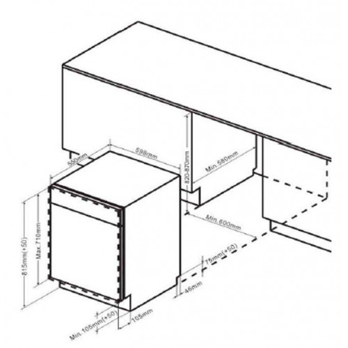 FAGOR 3LVF-638ADIT Integrable - Lavavajillas 60CM 14 Servicios