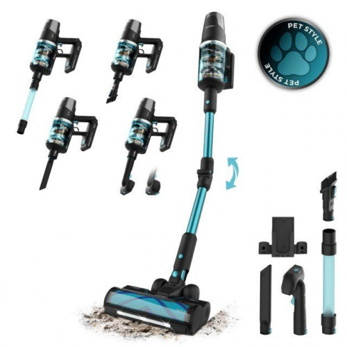 CECOTEC CONGA ROSCKSTAR 9500 LUNAR PET FLE Negro-Azul - Aspiradora de Escoba 300W