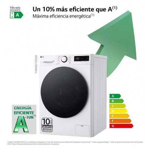 LG F4-WR6010AGW Blanco - Lavadora Carga Frontal 10KG 1400RPM