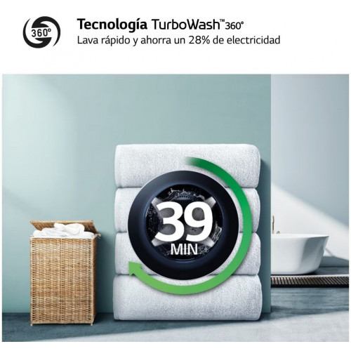 LG F4-WR6010AGW Blanco - Lavadora Carga Frontal 10KG 1400RPM