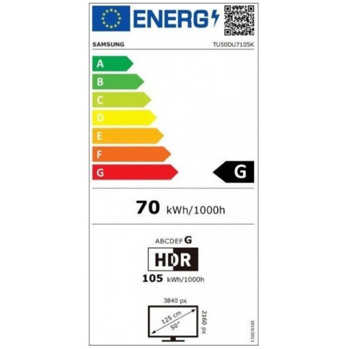 SAMSUNG TU50DU7105K Negro - TV 50
