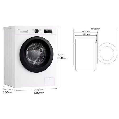 LG F4X1009NWK Blanco - Lavadora Carga Frontal 9KG 1400RPM